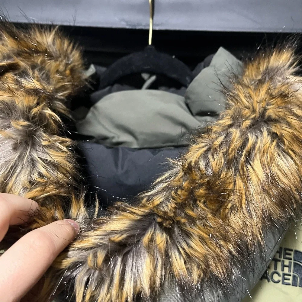 The North Face Parka‎ 550 Down Jacket McMurdo Parka Fur Hood Size XL Green